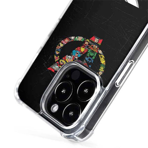 Marvel Classic Comics Avengers Logo iPhone 15 Pro MagSafe Case